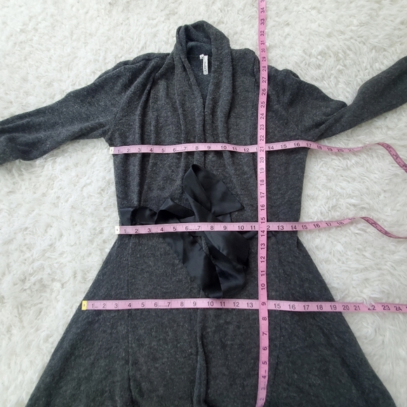 Studio Y Tie Waist Side Tail Long Cardi - Picture 10 of 10